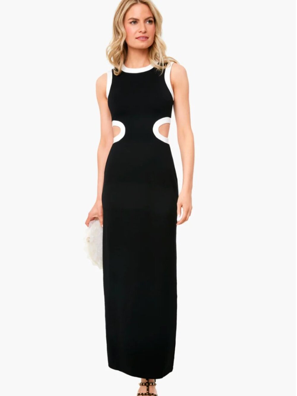 Staud - Dolce Dress - Black & White - Size L - NWT